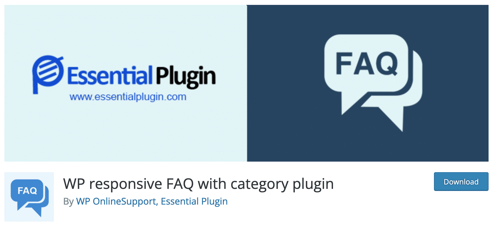 Domande frequenti su WP responsive con pagina di download del plug-in di categoria.
