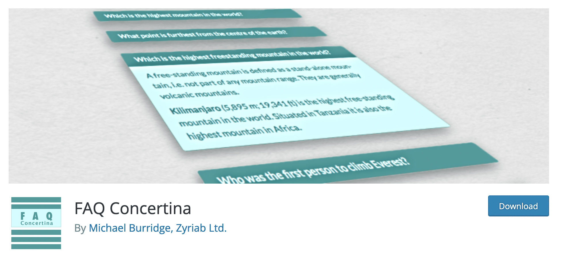 FAQ Plugin Concertina su WordPress.