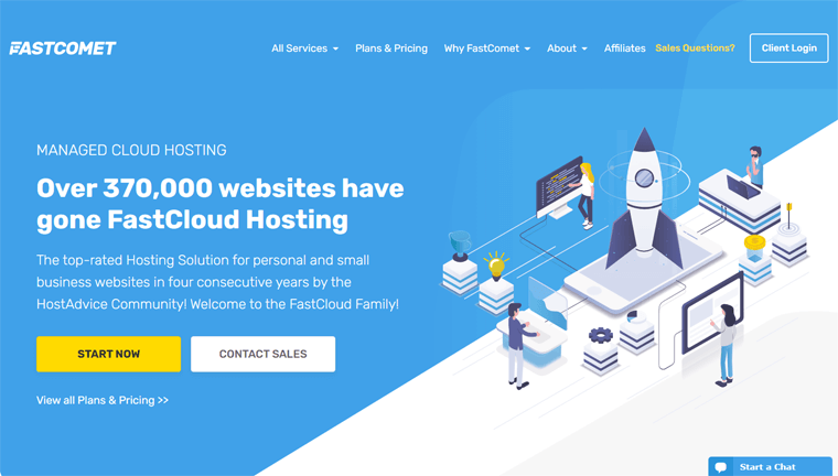 FastCometウェブサイトホスティングプラットフォーム