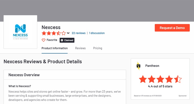 Avis G2 sur Nexcess