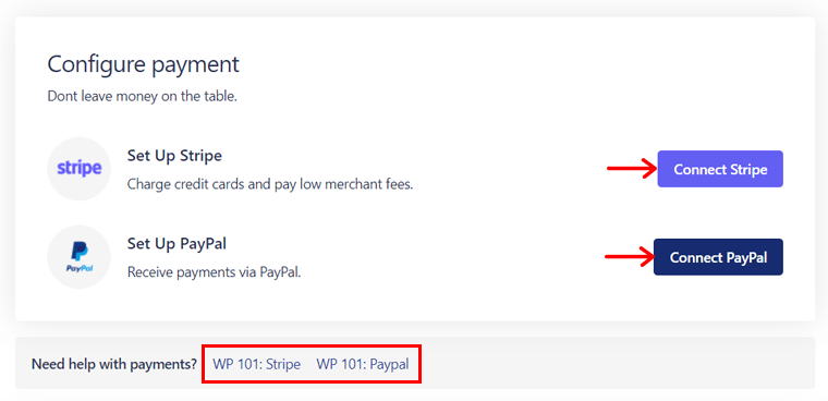 Configurer le paiement - Stripe et PayPal