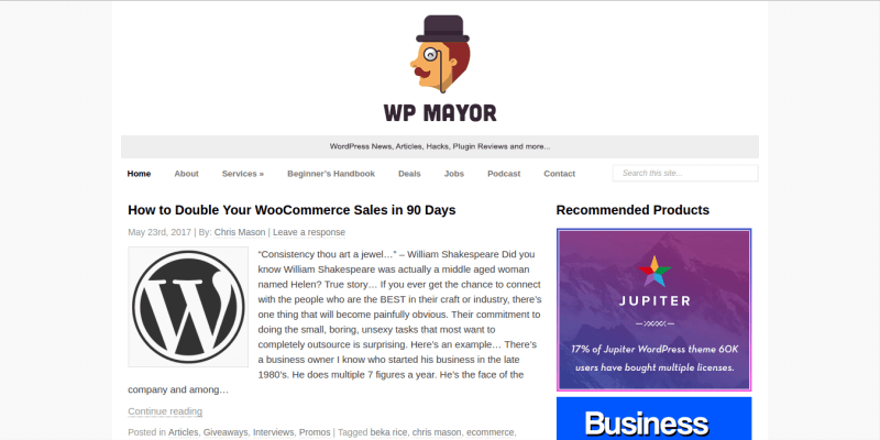 Blog WordPress di WPMayor