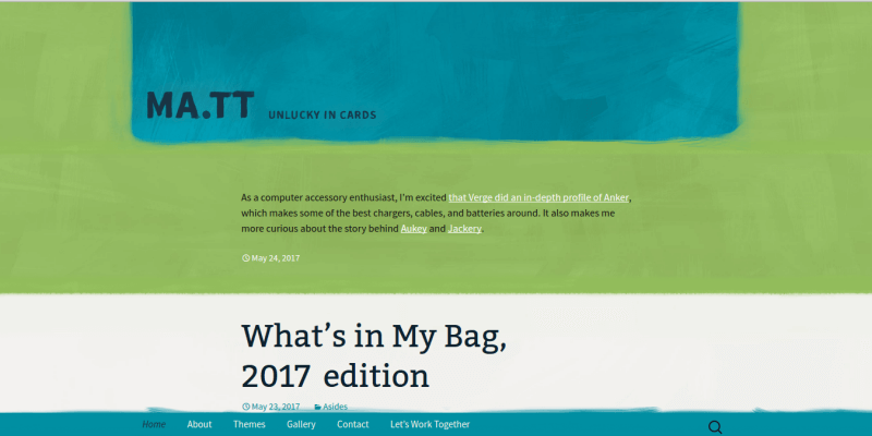 Blog WordPress di Matt Mullenweg