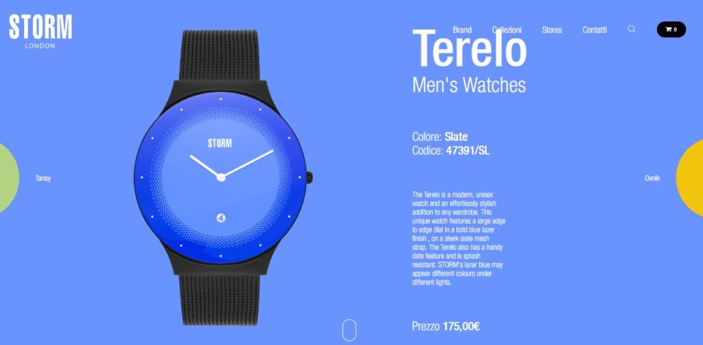 Storm Watches London 电子商务网站设计
