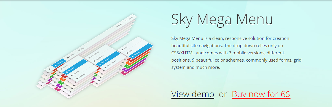 Plugin Sky Mega Menu