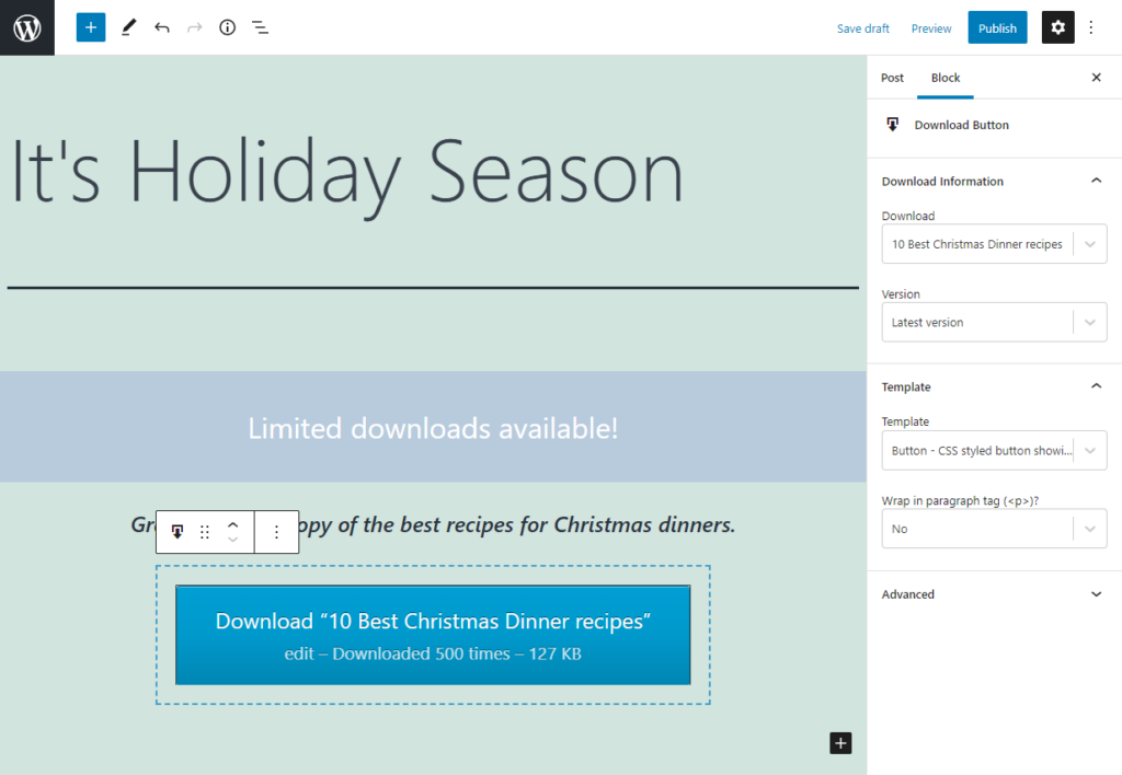 WordPress ต้องการอีเมลเพื่อดาวน์โหลดไฟล์