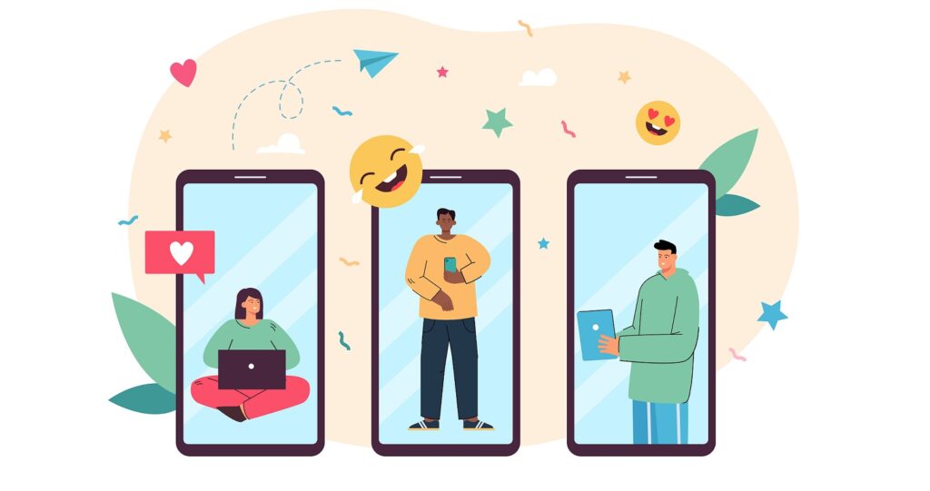 Persone che utilizzano prodotti digitali