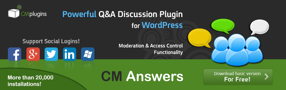 wordpress 的 CM Answers 论坛插件