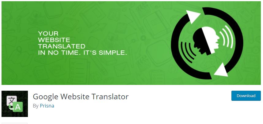 Plugin de limbă Google Website Translator