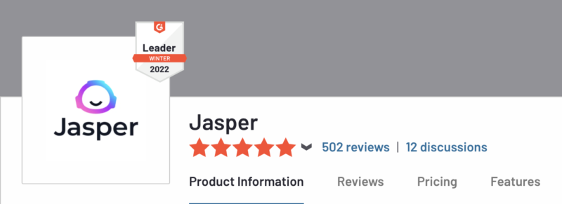 Recensioni di Jasper AI G2