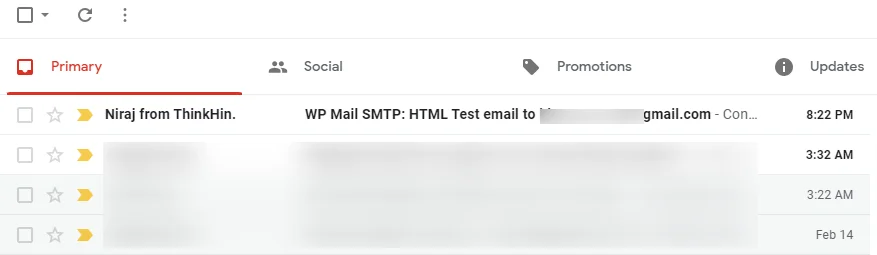 successo smtp