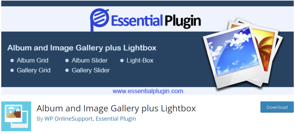Álbum y galería de imágenes Plus Lightbox