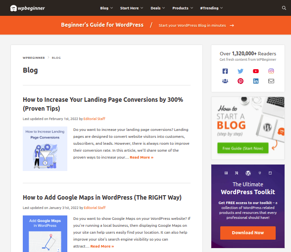 أفضل مدونات WordPress للمتابعة