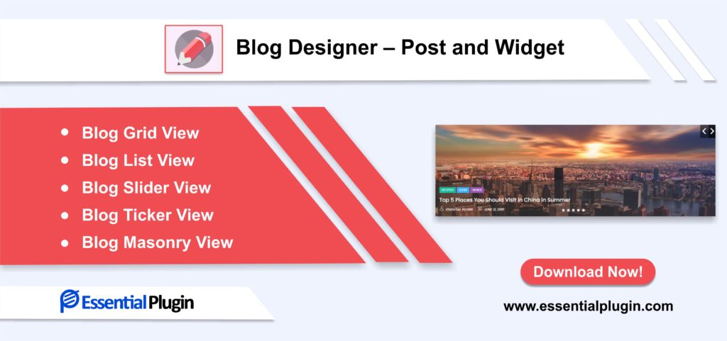 Blog Designer - Postare și Widget