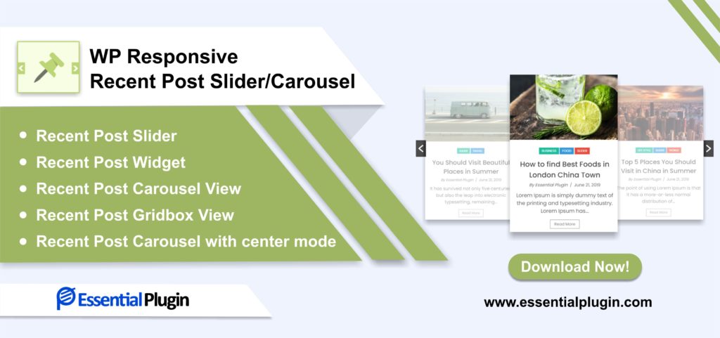 Slider/Carusel pentru postări recente receptive WP
