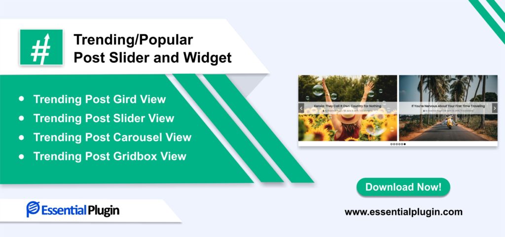Popuplar Post Slider și Widget
