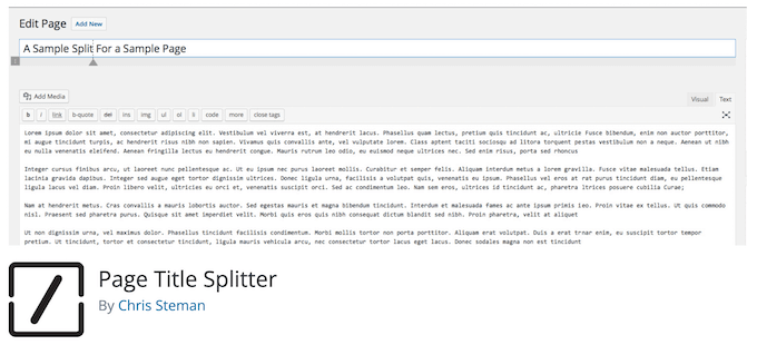 Splitter titlu pagină - WPBeginner Page Title Splitter
