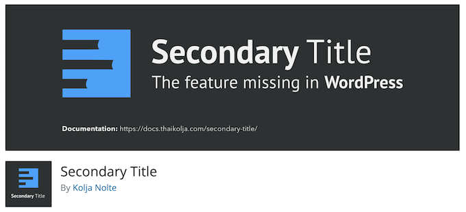 Titlu secundar - WPBîncepător Secondary Title