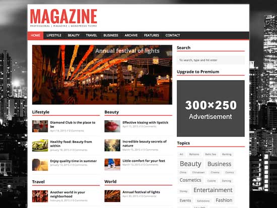 MH Magazine duyarlı ücretsiz dergi WordPress teması
