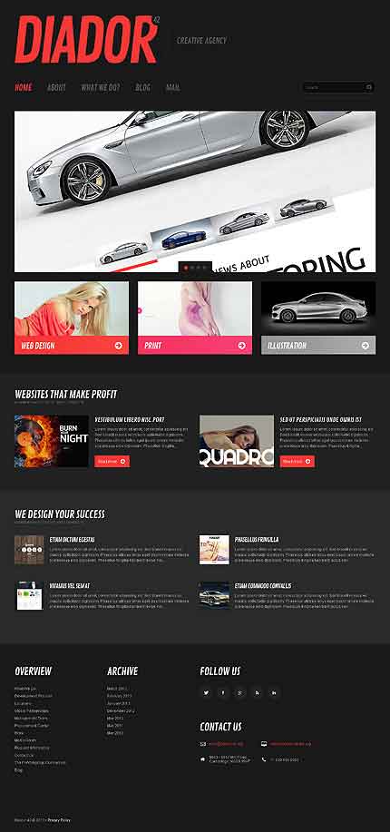 Tema WordPress responsivo Bootstrap Cherry Framework