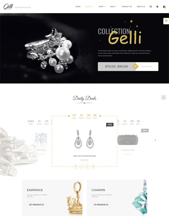 gelli 珠宝 香水 woocommerce 主题