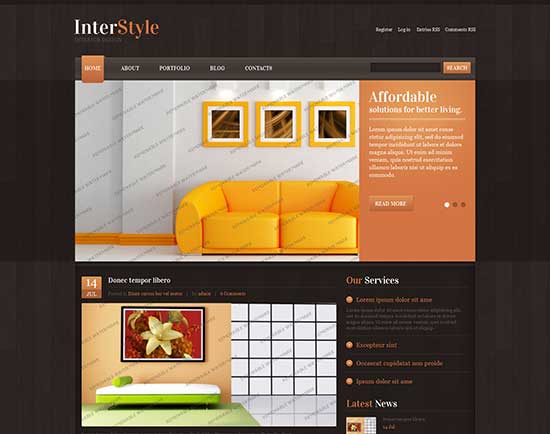 InterStyle Interior Design - ตัวอย่าง WordPress ฟรี