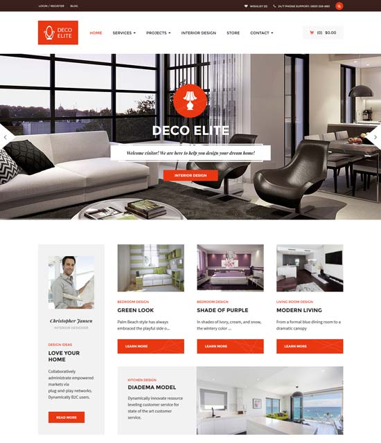 ธีมการออกแบบตกแต่งภายใน deco elite