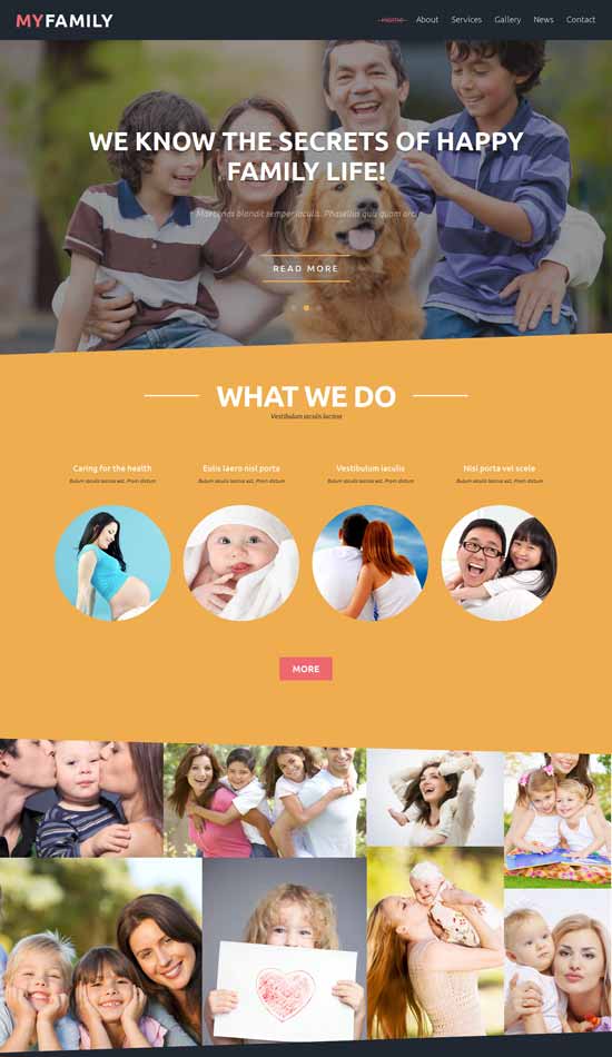 家庭中心免費 Joomla 模板
