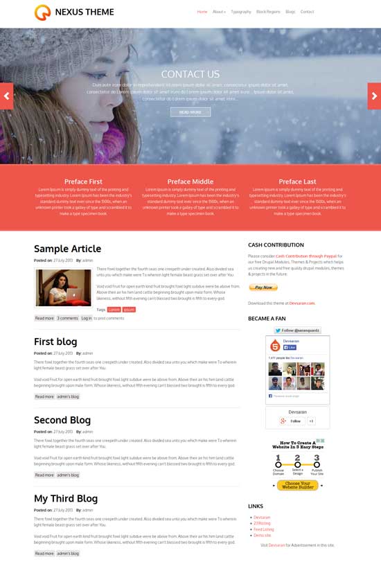 nexus free flat drupal 主題