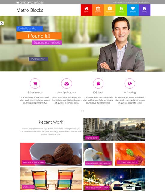 Metro-Blocks-多用途-Drupal-主題