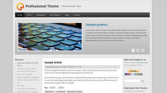 專業免費的 Drupal 主題