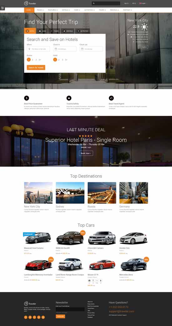 Voyageur - Thème WordPress One Booking travel