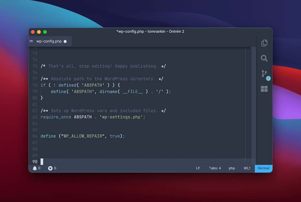 Agregar una función al archivo wp-config.php.