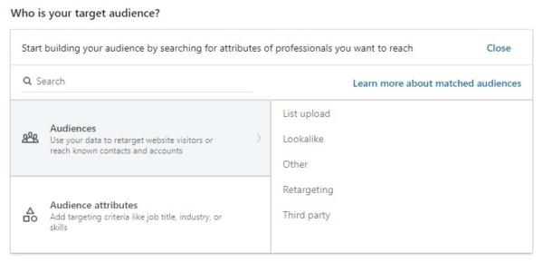 Definizione del pubblico di destinazione per il retargeting di LinkedIn
