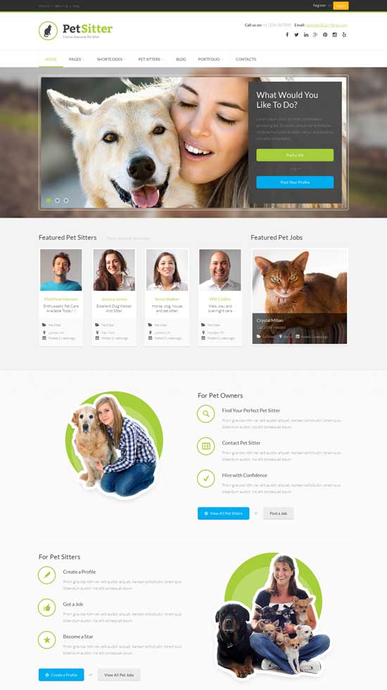 PetSitter-Job-Board-Responsive-WordPress-Tema
