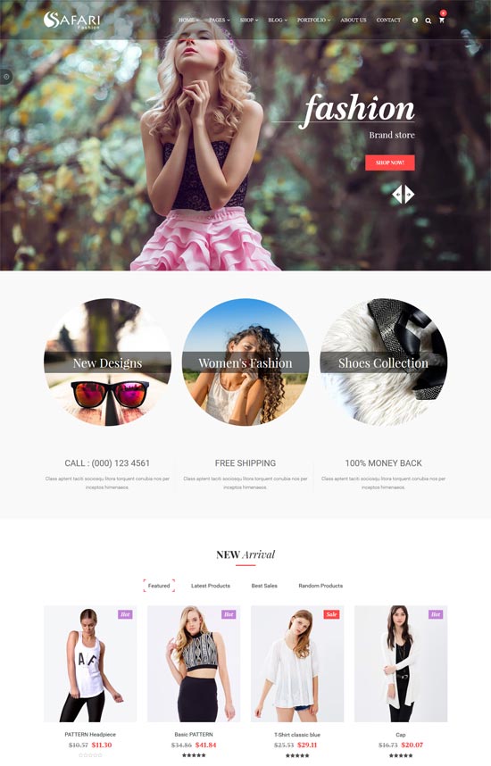 사파리 옷 패션 미덕마트 joomla 템플릿