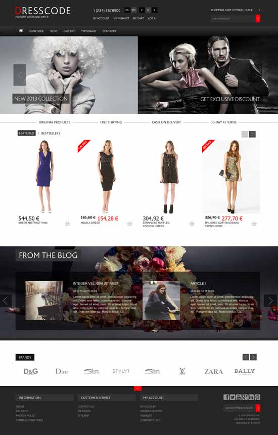 반응형-Fasion-Joomla-VirtueMart-템플릿