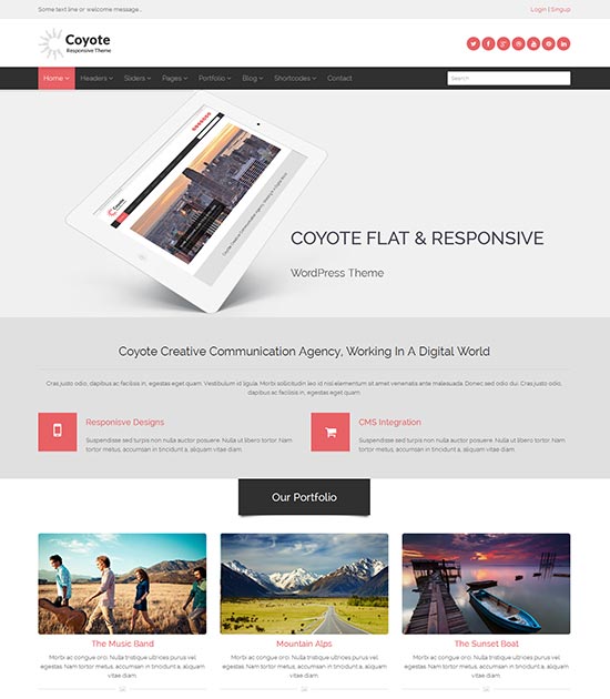Coyote-flat-clean-design-template