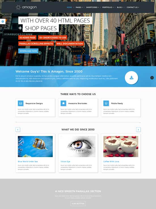 Amagon-Bootstrap-Flat-다용도-HTML5-템플릿