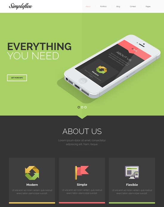 Simpleflex-MultiPage-Flat-HTML-템플릿