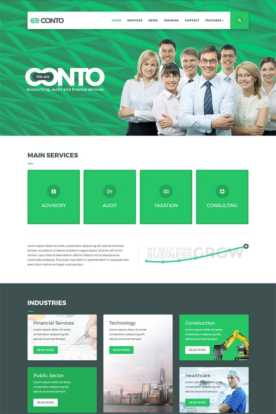 conto 會計 財務 joomla 模板