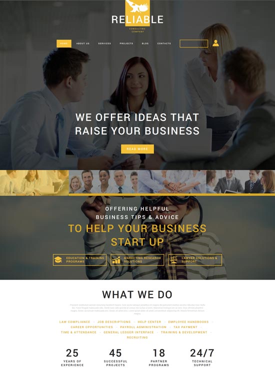 商業諮詢公司joomla模板53717