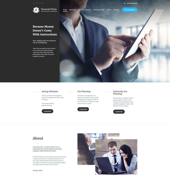 財務諮詢 joomla 模板