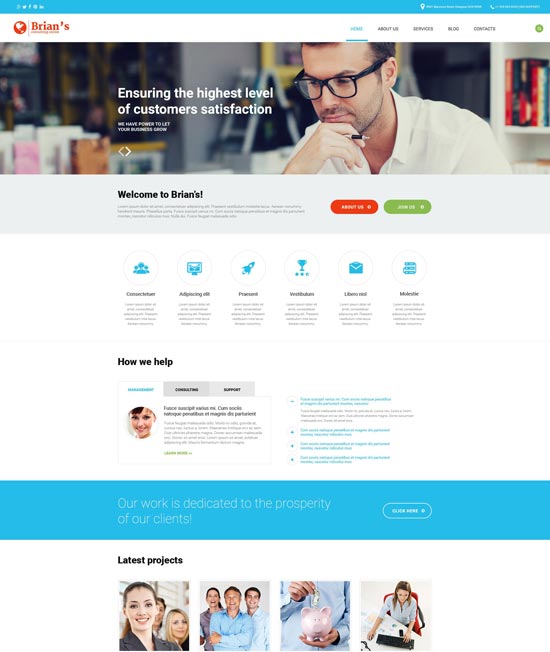 諮詢響應式 joomla 模板 55181