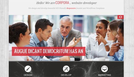 Corpora - 響應式諮詢 Joomla 模板