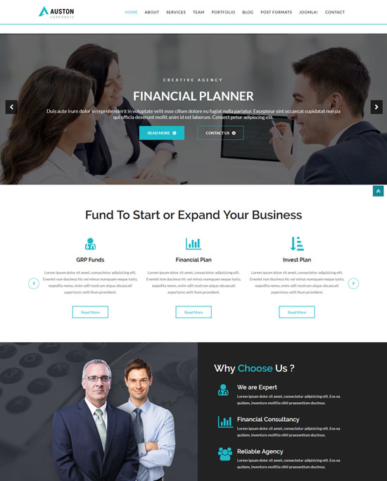 奧斯頓金融joomla模板
