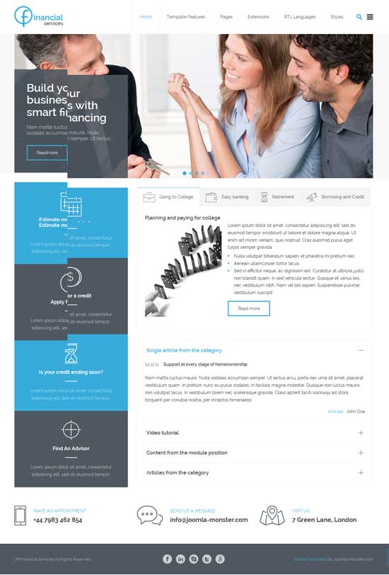 財務諮詢-joomla-模板