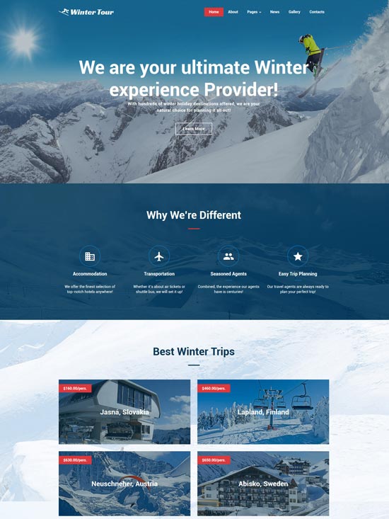 modelo de joomla responsivo de agência de viagens