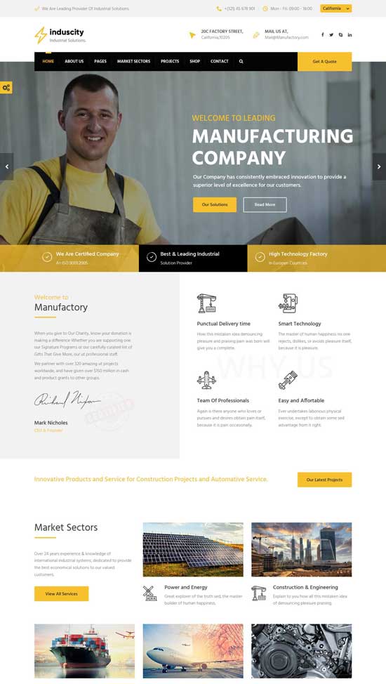 induscity 工厂 wordpress 主题