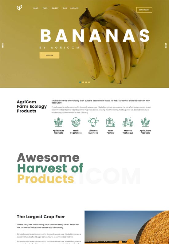 agricom agricultura alimente organice tema wordpress